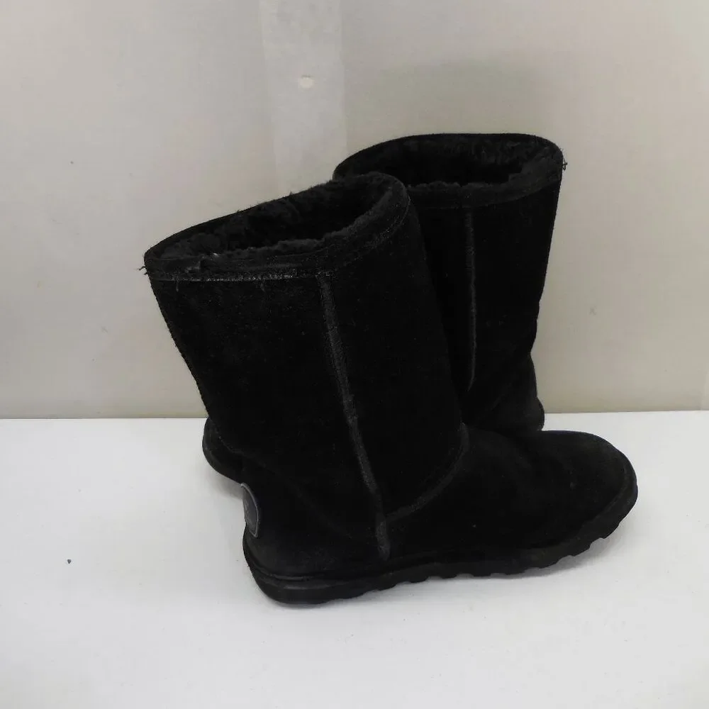 UGG Australia Bailey Bow Todler's Size 12 US Black‎ Suede Shearling Boots 3280T